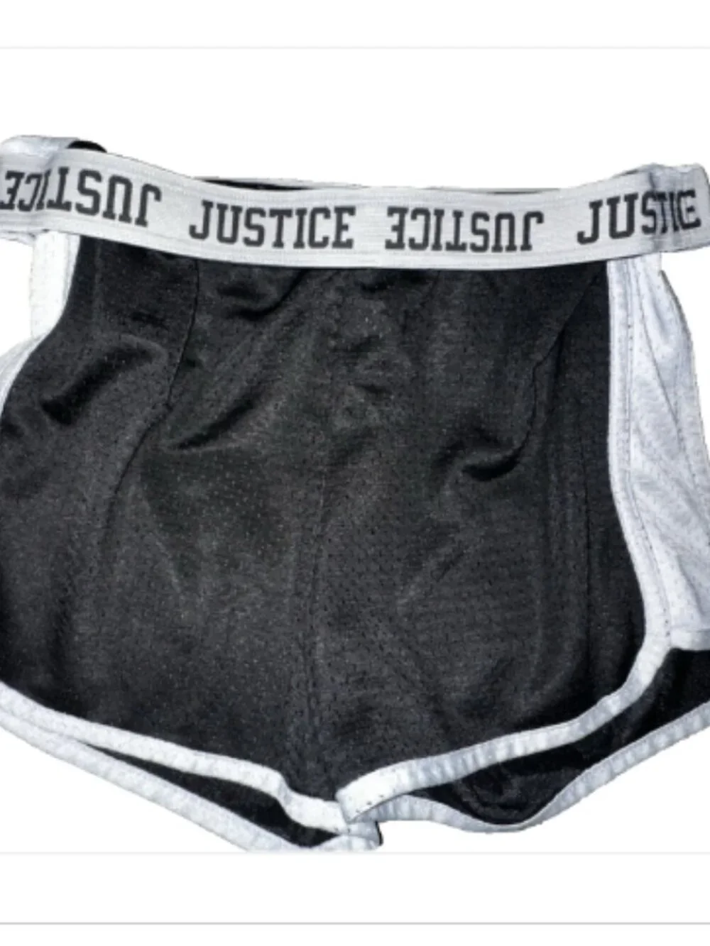 Justice Black Mesh Athletic Shorts Size 12 Youth Activewear